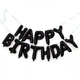 Фольгированная гирлянда-надпись Happy Birthday чёрная, 16" 40 см 17644 - изображение 1