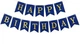 Паперова гірлянда Happy Birthday темно-синя, 2.5 м - зображення 2