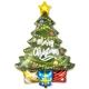 Фольгированный воздушный шар Flexmetal новогодняя Ёлка с надписью Merry Christmas, 109х69 см 17857 - изображение 1