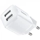 Мережевий зарядний пристрій Hoco N8 USB-C/USB-A з кабелем USB-C 1 м білий - зображення 7