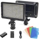 Накамерный видеосвет LED — PT-176S 5 COLORS (11W/1320LM/LED176 PCS/3200K-5600K)LED DISPLAY BATTERY NP-F550+CHARGER - изображение 1