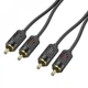 Кабель 2 RCA — 2 RCA 1 м Hoco UPA29 Black - зображення 3