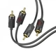Кабель 2 RCA — 2 RCA 1 м Hoco UPA29 Black - зображення 4