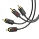 Кабель 2 RCA — 2 RCA 1 м Hoco UPA29 Black - зображення 5