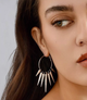 Сережки кольца с шипами Fashion Jewerly серебристые корейский стиль готика бижутерия (SVS) - изображение 3