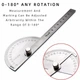 Кутомір Protractor no-5001 з лінійкою транспортир 0-180 градусів - зображення 3