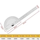 Кутомір Protractor no-5001 з лінійкою транспортир 0-180 градусів - зображення 4