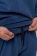 Мужской спортивный костюм на флисе в стиле оверсайз на молнии KM 00371 2XL-3XL Джинс ( AN-00371/02 E ) - изображение 4