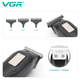 Тример VGR V-918 4 насадки/600mAh/IPX6/Black (10557) - зображення 4