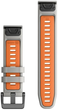 Pasek Garmin QuickFit Silicone Band 22mm Fog Gray/Ember Orange (010-13280-02) - obraz 2