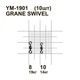 Вертлюг MiniMax Grane Swivel №10 14 кг 10 шт. (YM-1901-10) - изображение 2