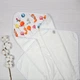 Детское полотенце-уголок 80х80 a.l.babybox Лисички на шариках Белое - изображение 4