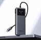 Хаб UGREEN Uno 6в1 перехідник / USB-хаб до 10 Гбіт/с з дисплеєм зі смарт-статусом: HDMI + USB Type-C (2 шт.) + USB Type-A (2 шт.) + PD 100 Вт, сірий (97138290) - зображення 1