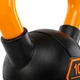 Гиря тренировочная цельная обрезиненная с окрашенной ручкой LiveUp Urethane competition kettlebell UAZE5336-10 10кг (чугун, черный-оранжевый) - изображение 6