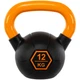 Гиря тренировочная цельная обрезиненная с окрашенной ручкой LiveUp Urethane competition kettlebell UAZE5336-12 12кг (чугун, черный-оранжевый) - изображение 1