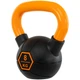 Гиря тренировочная цельная обрезиненная с окрашенной ручкой LiveUp Urethane competition kettlebell UAZE5336-8 8кг (чугун, черный-оранжевый) - изображение 2