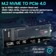 Переходник Адаптер JEYI M.2 NVME to PCIE X16 2280/60/42/30 NVMe SSD to PCIe 4.0 3.0 GEN4 64Gbps - изображение 2