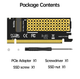 Переходник Адаптер JEYI M.2 NVME to PCIE X16 2280/60/42/30 NVMe SSD to PCIe 4.0 3.0 GEN4 64Gbps - изображение 8
