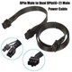 Модульный кабель 18 AWG 60 см 8pin ->2 по 8(6+2) переходник удлинитель (534770804) Черный - изображение 1