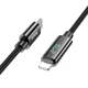 Кабель Hoco U125 Benefit PD charging data cable with display iP Black - зображення 1