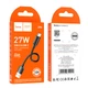 Кабель Hoco X96 Hyper 27W charging data cable Type-C(L-0.25M) Black - зображення 2
