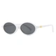 Солнцезащитные очки No Brand округлые Oculos черные с белым - изображение 6