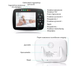 Видеоняня Baby Monitor SM-32 + гибкий держатель камеры, датчик звука, беспроводная радионяня с портативным дисплеем и измерением температуры Поворотная радионяня с энергосберегающим режимом - изображение 3