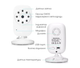 Видеоняня Baby Monitor SM-32 + гибкий держатель камеры, датчик звука, беспроводная радионяня с портативным дисплеем и измерением температуры Поворотная радионяня с энергосберегающим режимом - изображение 9