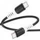Кабель для зарядки и передачи данных Hoco X82 Type-C to Type-C 60W силиконовый Silicone Black - изображение 4