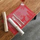 Новогодняя салфетка двусторонняя красные Олени 45*30 см - изображение 5