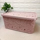 Ажурний рожевий кошик для зберігання з кришкою 6л Efe plastics - зображення 5