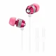 Наушники проводные без микрофона Wallytech WEA-081 Pink - изображение 1