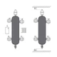 Гідрострелка Koer KR.S1031 2/2 1"НР SUS304 ( KR2958 ) 30421 - изображение 2