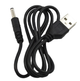 Кабель USB DC 3.5mm для ліхтариків/роутерів / 1 метр / Чорний - зображення 1