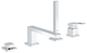 Смеситель на борт ванны на 4 отверстия Grohe Eurocube (19897001) - изображение 1