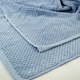 Полотенце махровое среднее однотонное 50x90см Damask Премиум качества Жаккардовое с велюром 550г/м2 (Голубой) - изображение 2