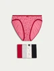 Набор хлопковые трусики Marks&Spencer модель High legs 12(40) 5 шт very pink 0089 - изображение 1
