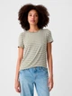 Футболка жіноча GAP M, Green Stripe (Зелена) 500119953087 - зображення 1