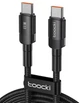 Кабель для заряджання телефону Toocki Type-C + Type-C 100W 5A PD Fast Charge Швидка зарядка та передача даних до 480Mb/s 3м - зображення 1