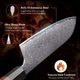 Японський ніж Santoku з дамаської сталі у подарунковій упаковці TURWHO 7" універсальний (VG10 Steel"7U) - зображення 4