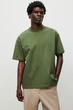 Футболка H&M Loose Fit S хакі 0608945132 - зображення 1
