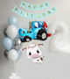 Фотозона Із Кульок Синій Трактор Happy Birthday - зображення 3