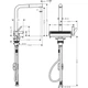 Cмеситель для кухни с выдвижной лейкой HANSGROHE Aquno Select M81 сатин металл 73836800 - изображение 6