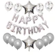 Набор Из Шаров С Гирляндой HAPPY BIRTHDAY Серебряная Звезда - изображение 1