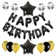Набор Из Шаров С Гирляндой HAPPY BIRTHDAY Черная Звезда - изображение 1