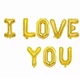 Фольгированные Надувные Шары I LOVE YOU&nbsp;Золото - изображение 2