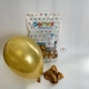 Воздушные Шарики 10" GOLD МЕТАЛЛИК Упаковка 100 шт GEMAR - изображение 2
