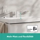 Cмеситель для умывальника однорычажный HANSGROHE Tecturis E CoolStart EcoSmart+ белый металл с донным клапаном 73023700 - изображение 3