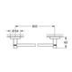 Держатель для полотенец GROHE QuickFix Start 41187000 854мм округлый металл хром CV034616 - изображение 3