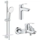Набор смесителей для ванны GROHE Eurosmart хром латунь Ua123246M3 - изображение 1